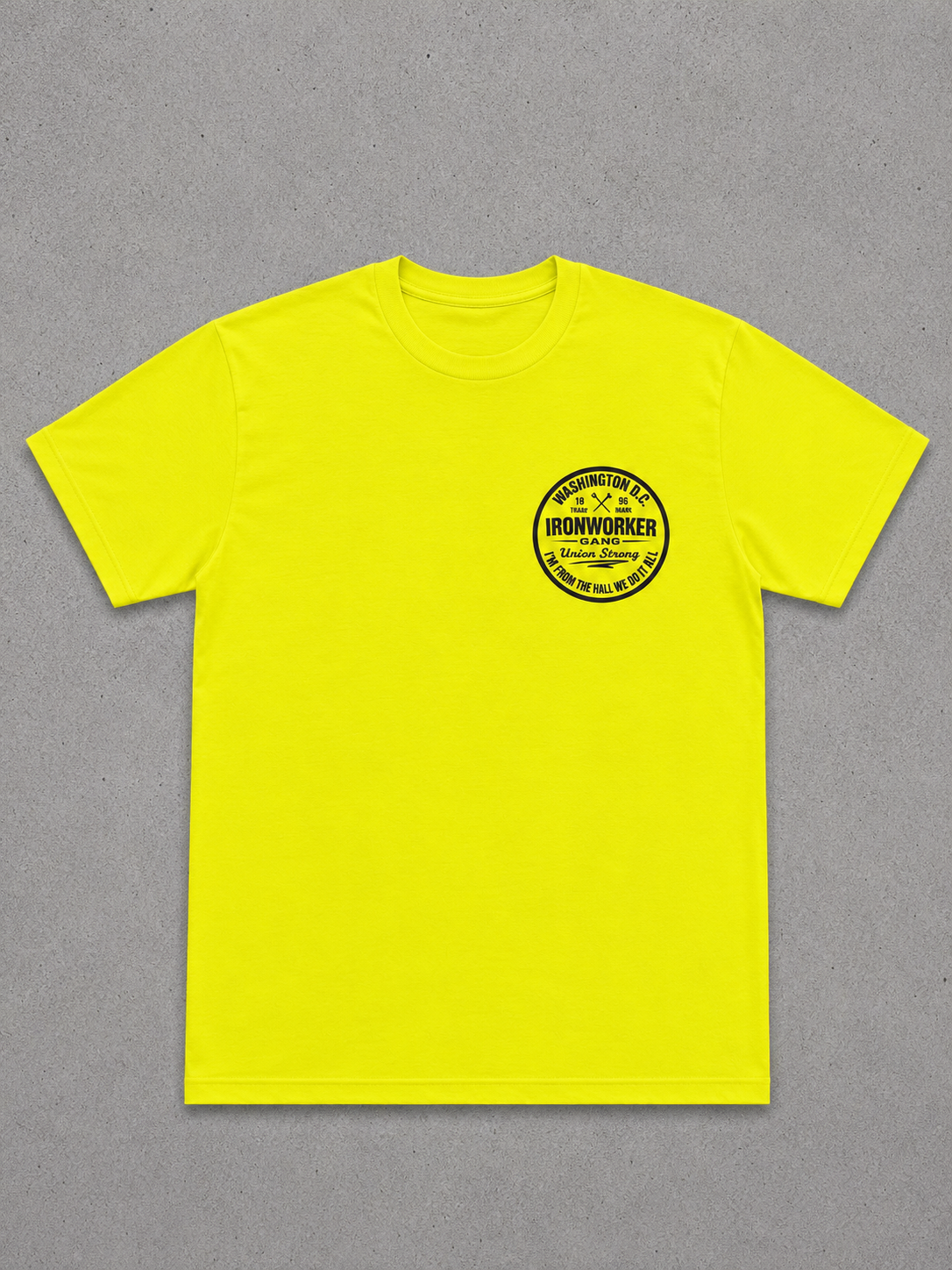 Washington D.C Ironworker Gang Safety Green Short Sleeve T-Shirt