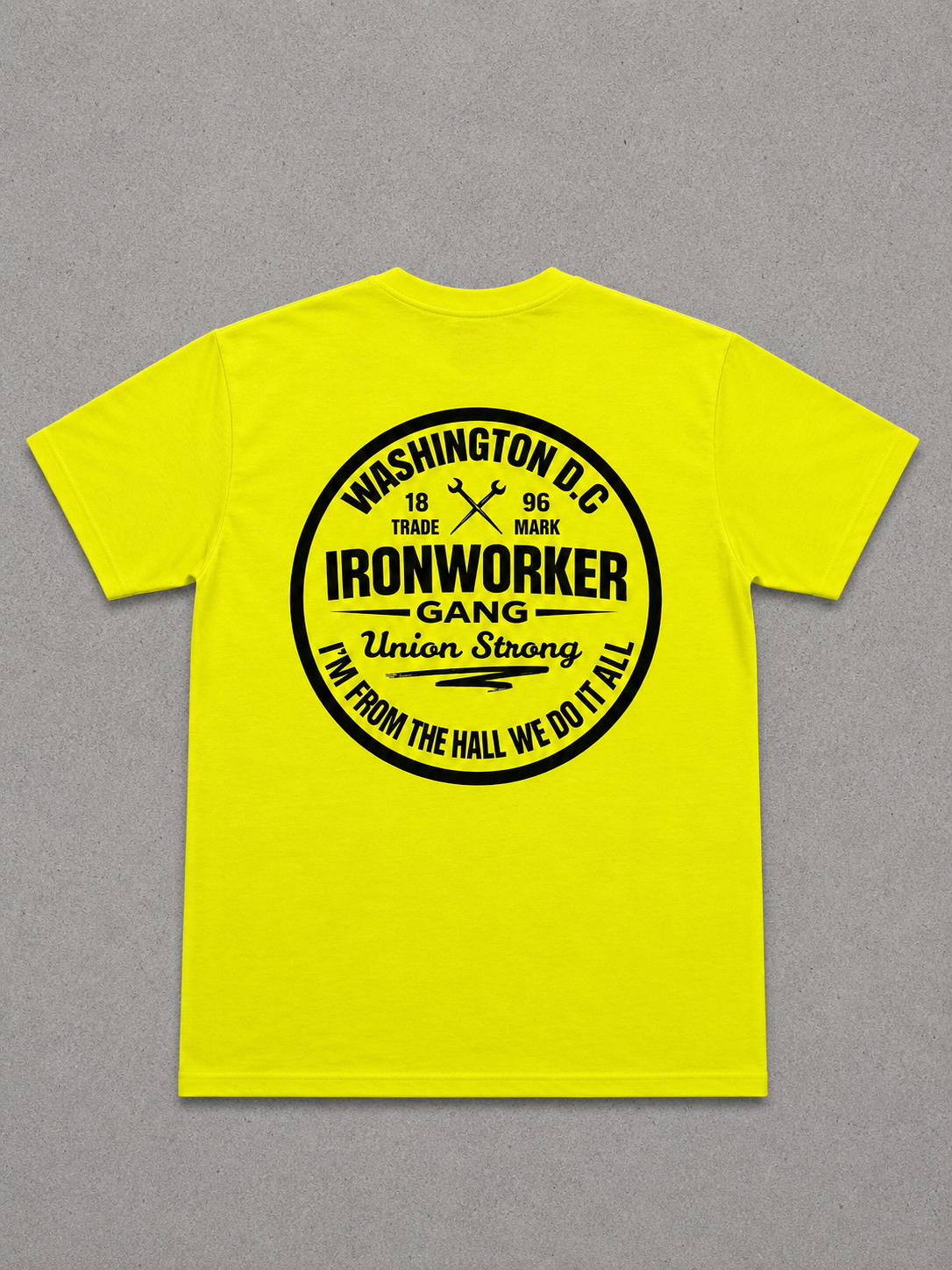 Washington D.C Ironworker Gang Safety Green Short Sleeve T-Shirt