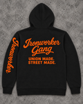 IRONWORKER GANG “Union Made. Street Made.” 13oz Signature Hoodie-Black