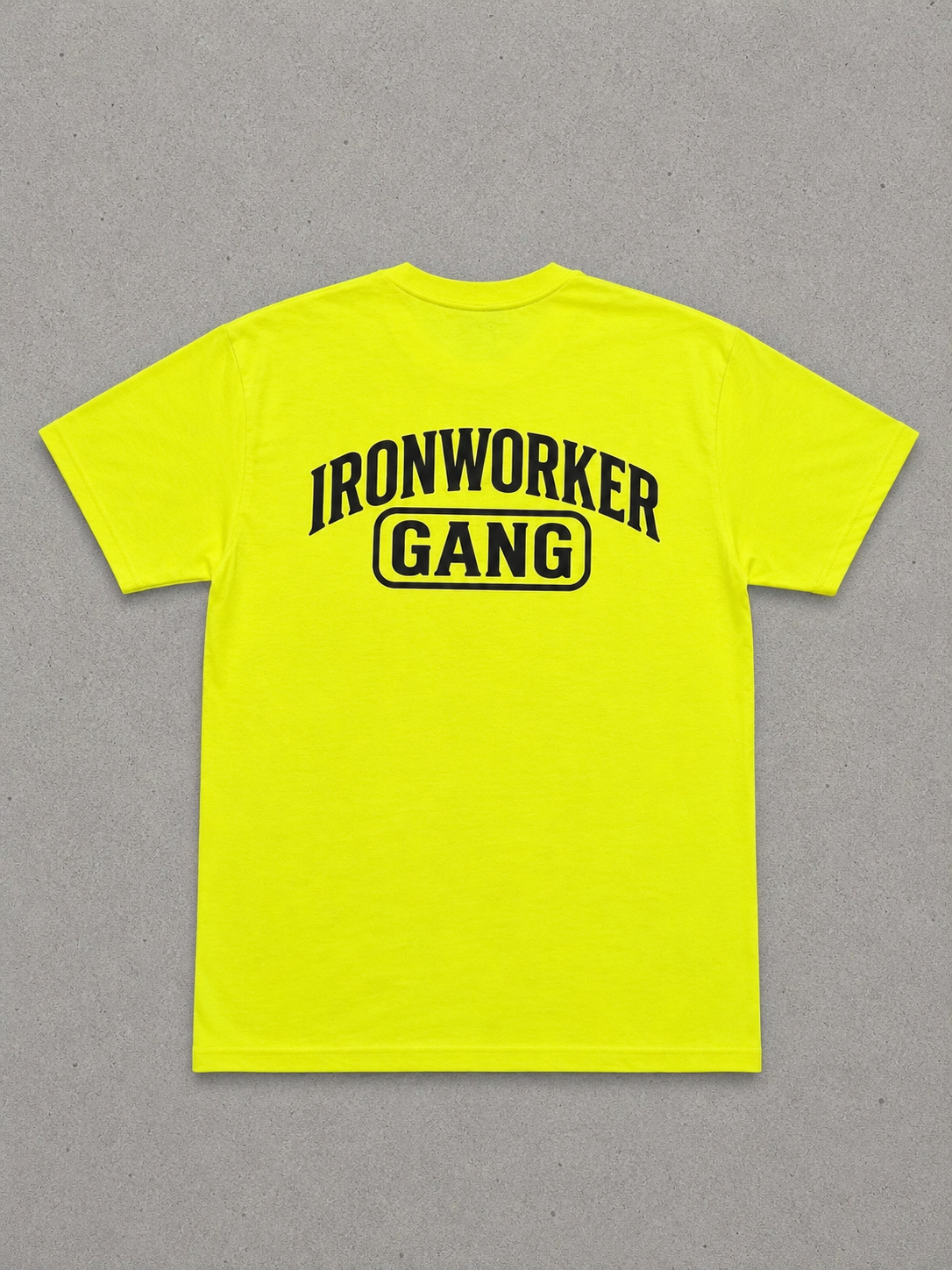 IRONWORKER GANG Safety Green Short Sleeve T-Shirt