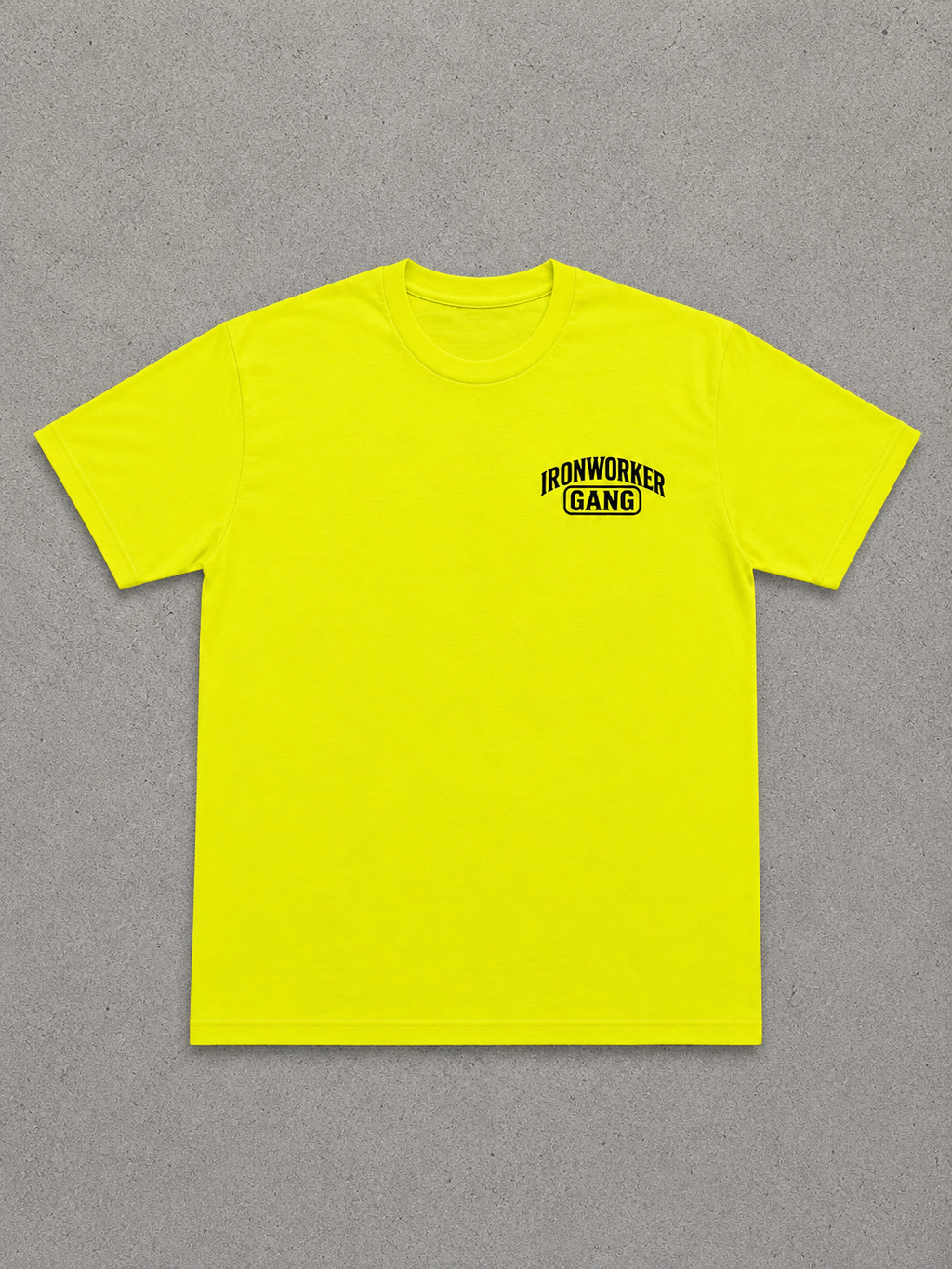 IRONWORKER GANG Safety Green Short Sleeve T-Shirt