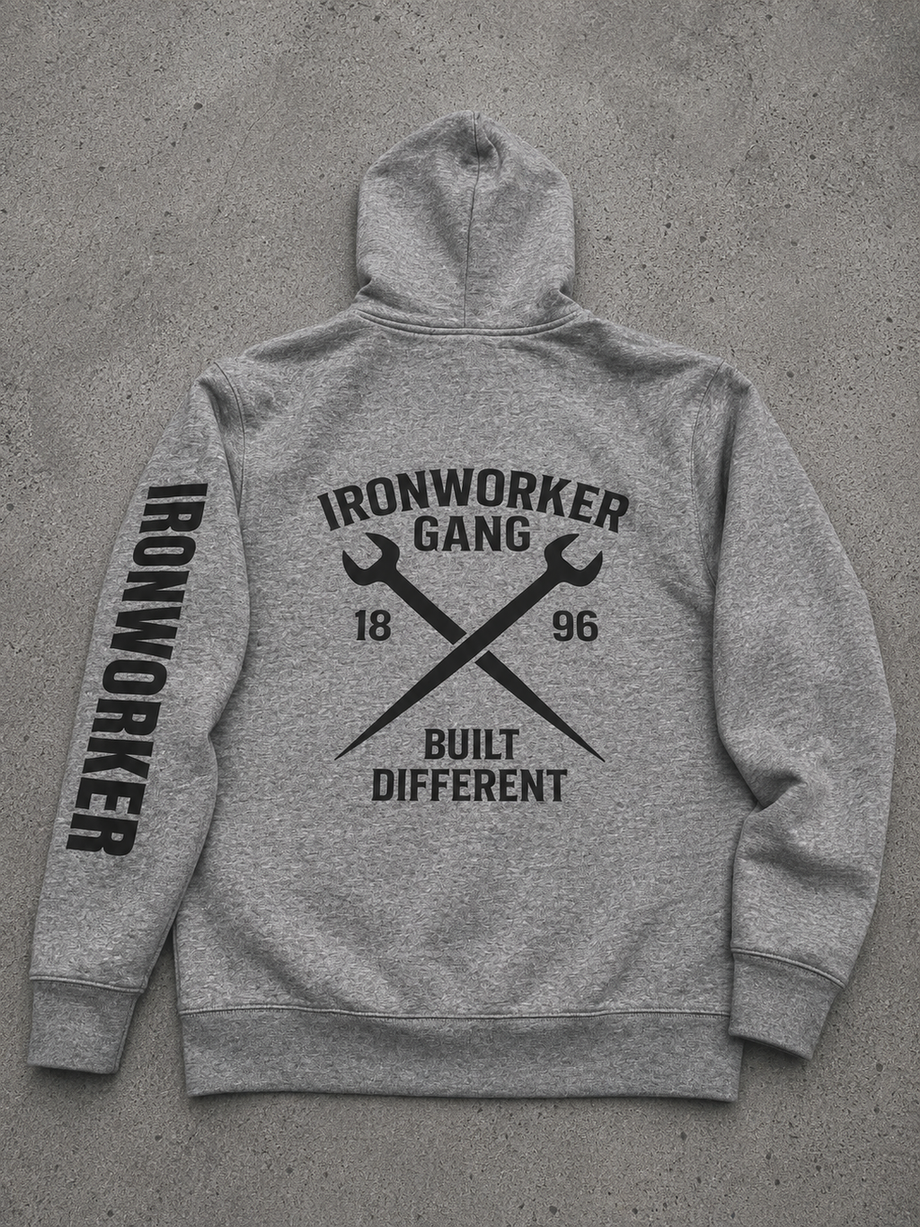 IRONWORKER GANG “Built Different” Heavyweight Hoodie
