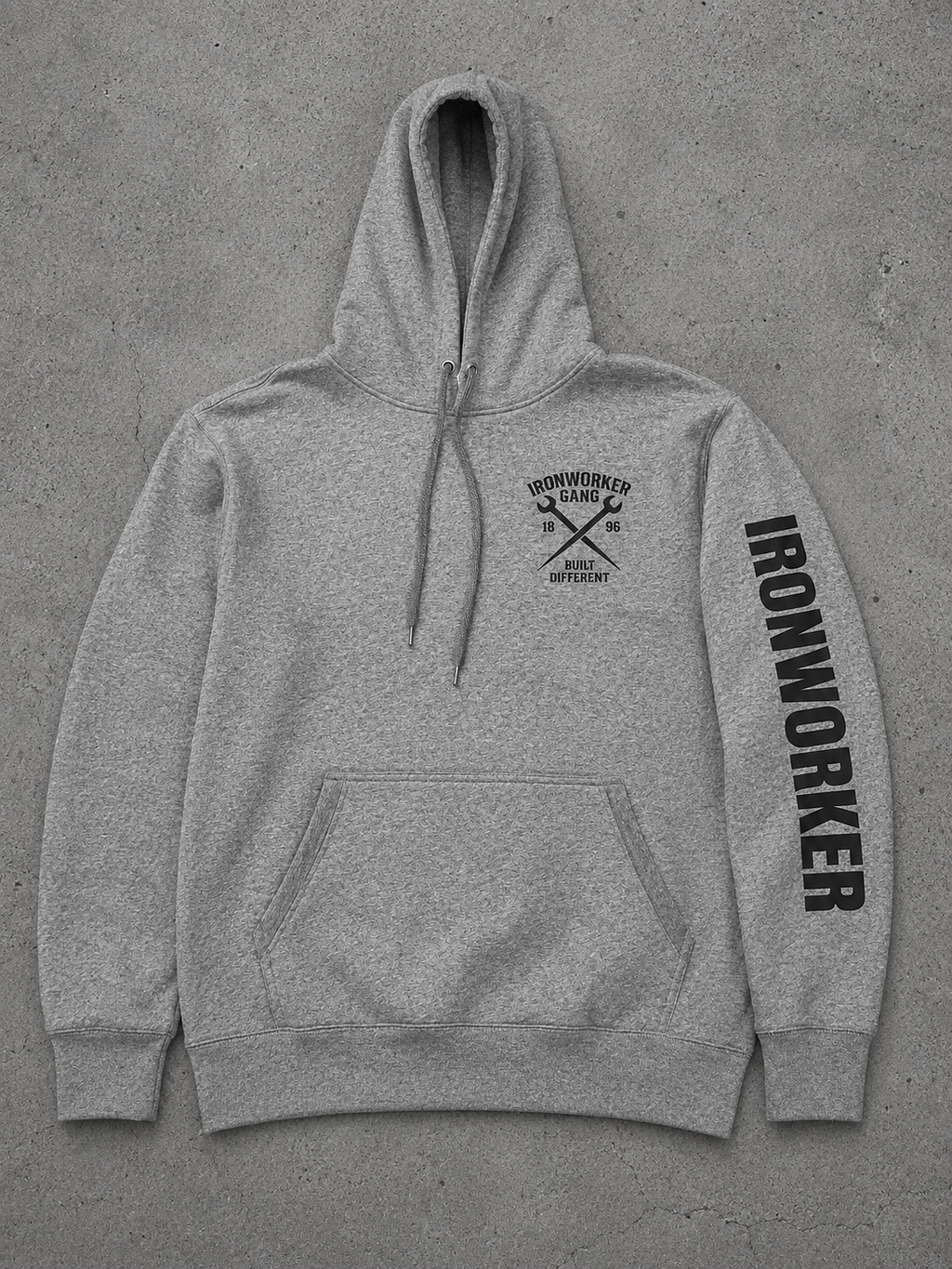 IRONWORKER GANG “Built Different” Heavyweight Hoodie