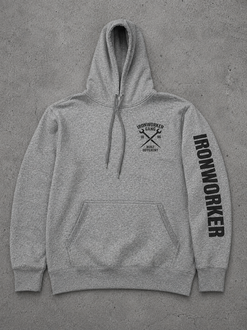 IRONWORKER GANG “Built Different” Heavyweight Hoodie