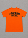 IRONWORKER GANG Safety Orange Short Sleeve T-Shirt