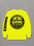 IRONWORKER GANG “Built On Respect” Safety Yellow Long Sleeve