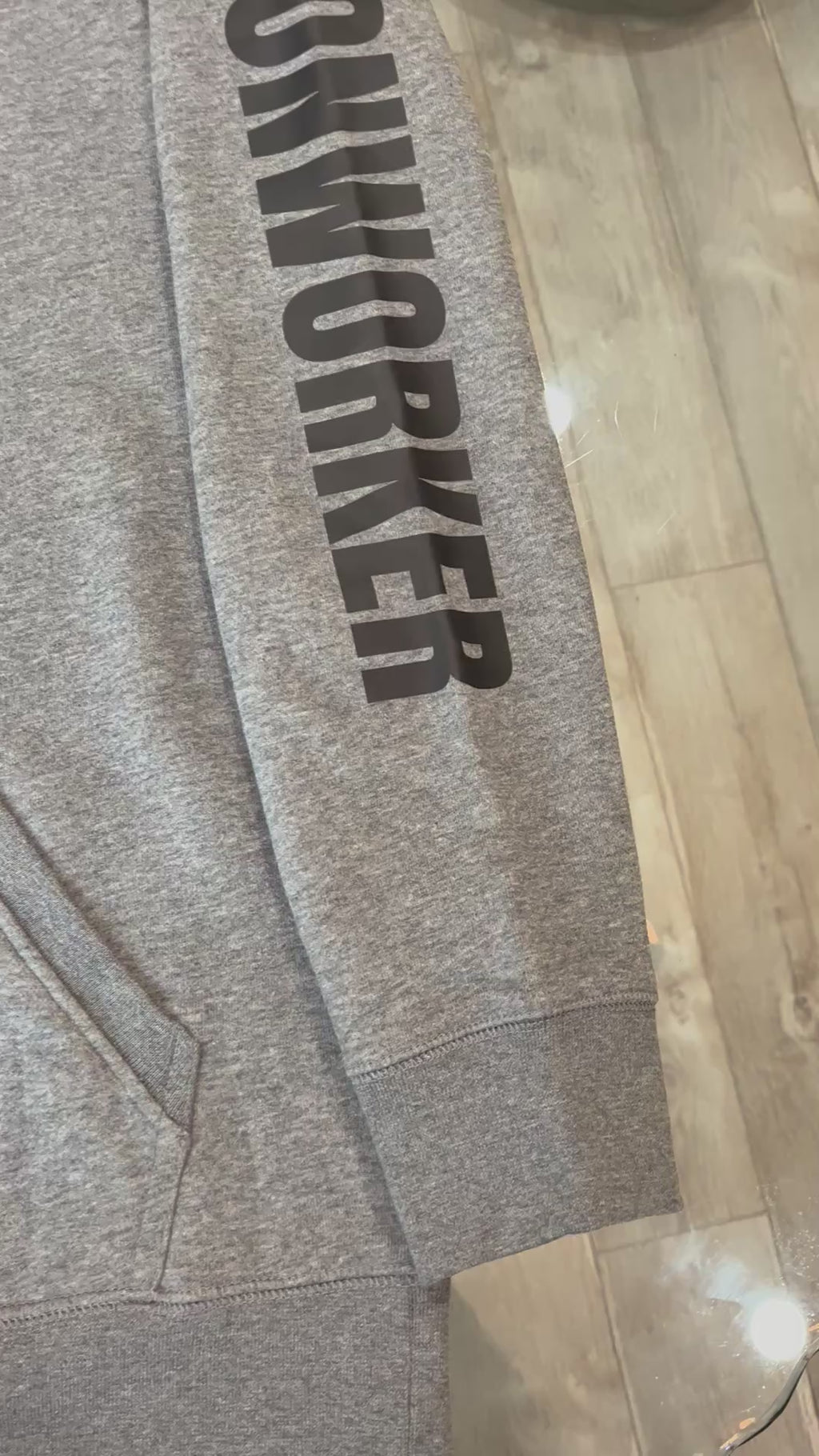 IRONWORKER GANG “Union Strong” 10oz Hoodie – Heather Gray