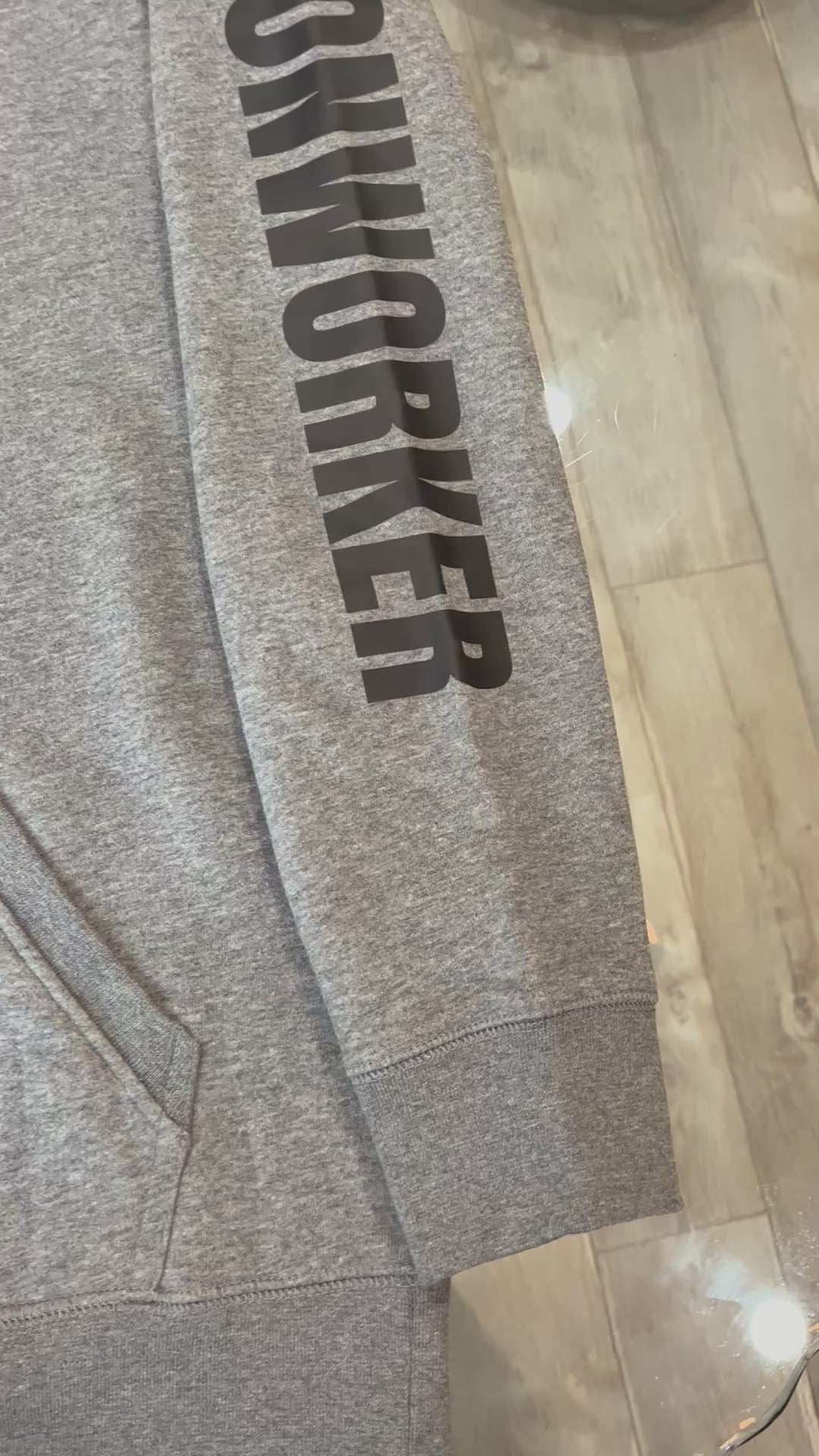 IRONWORKER GANG “Union Strong” 10oz Hoodie – Heather Gray