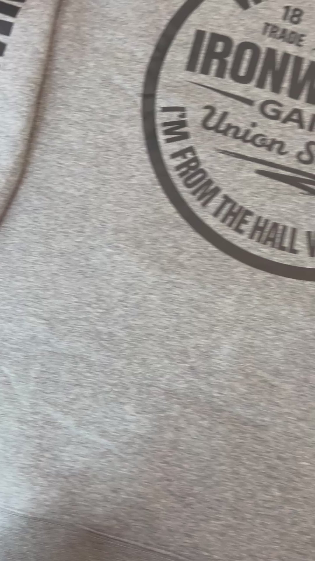 IRONWORKER GANG “Union Strong” 10oz Hoodie – Heather Gray